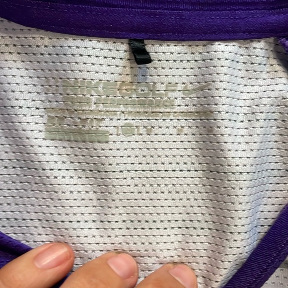 Nike Dri-FIT Purple Golf Performance Shirt - Picture 3 of 5
